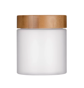 Pot Plastique 500ml effet givré + bouchon bambou