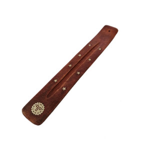 Porte-encens plat en bois