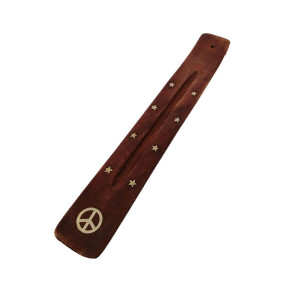 Porte-encens plat en bois