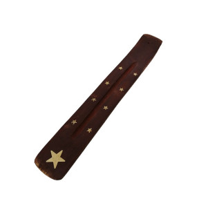 Porte-encens plat en bois